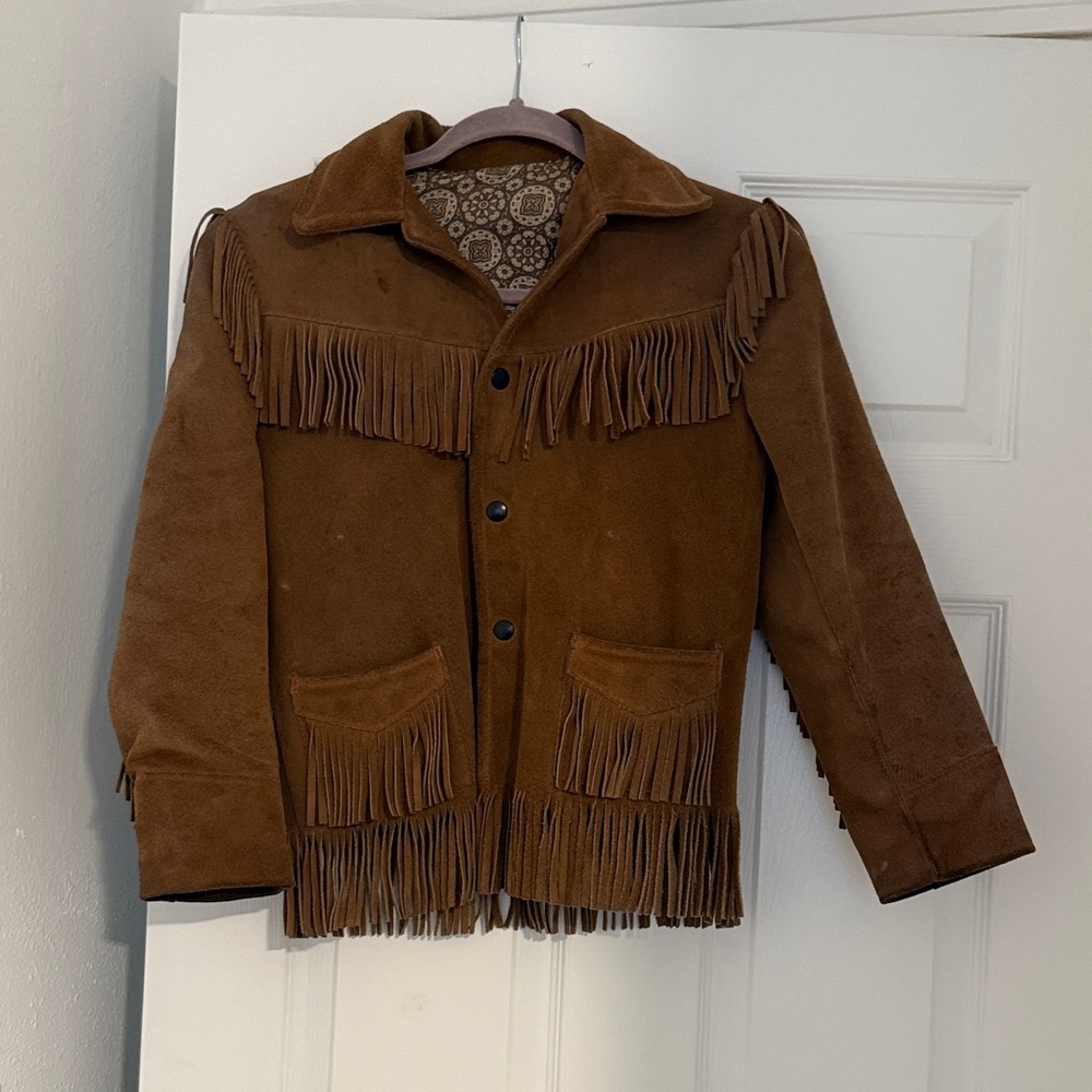 Brown Suede Fringe Jacket
